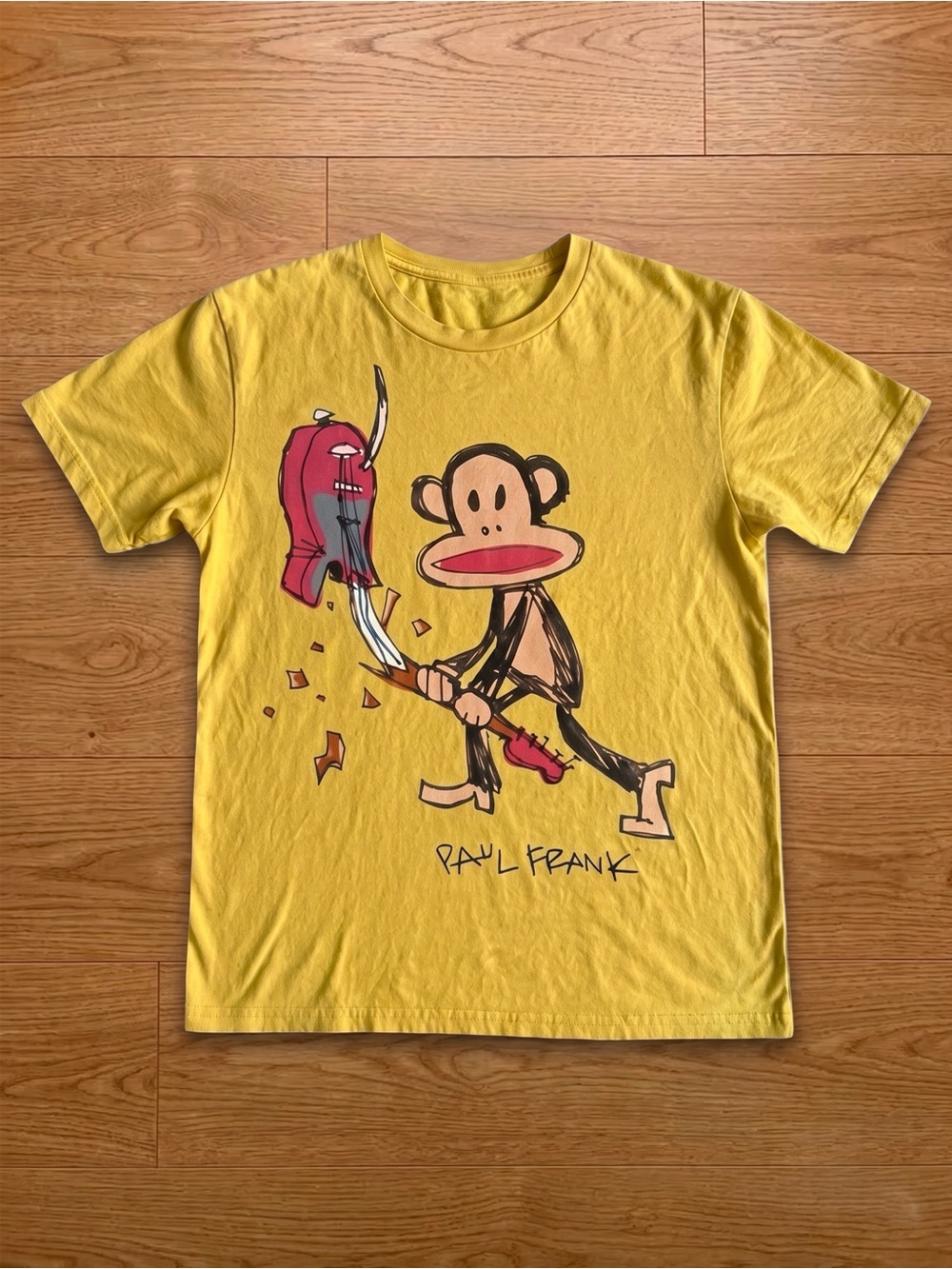 Gildan Yellow Short Sleeve Graphic Monkey Tee